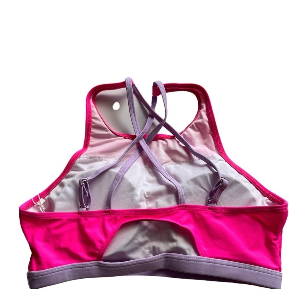 YONIQUE Two Pink Tone Athletic Sports Bra Size Small BNWT - Picture 4 of 6
